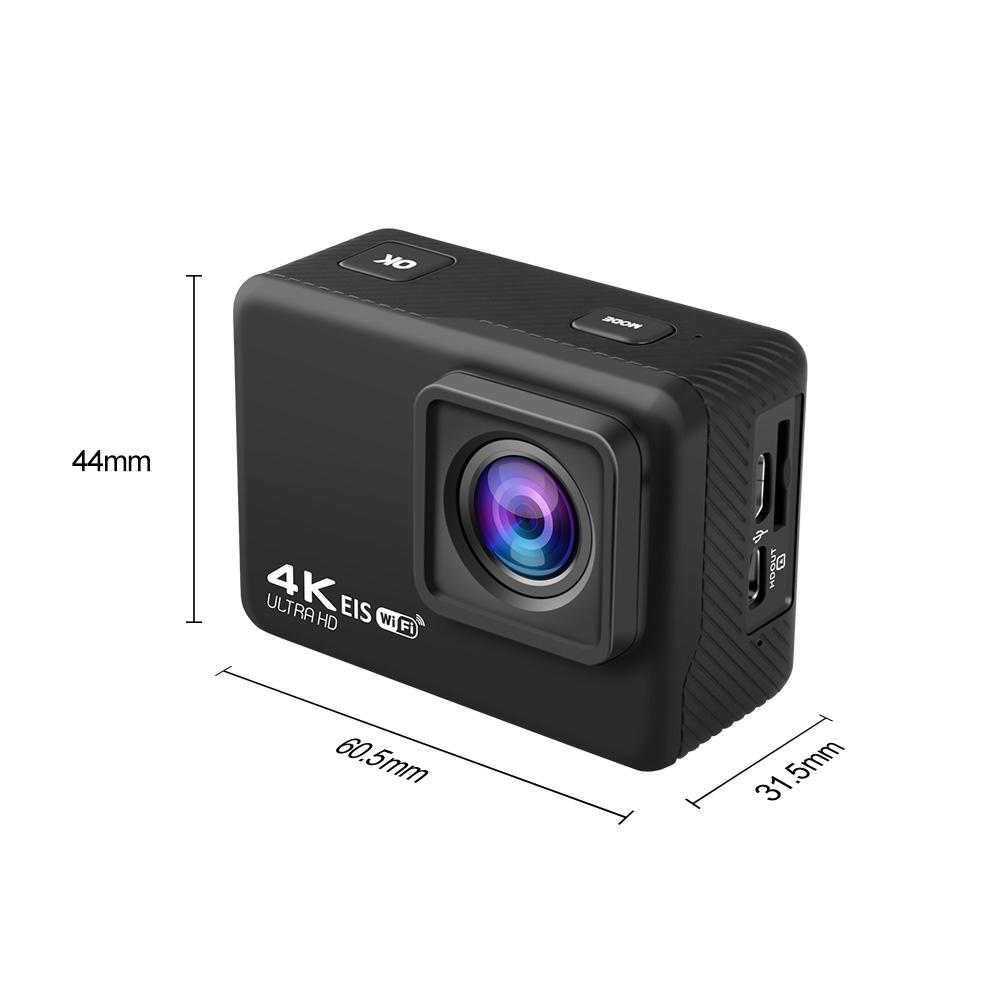 Camera hành động Ultra HD 4K / 60fps chống lắc WiFi 2.0 "170D 4x Zoom dưới nước Máy mũ bảo hiểm chống thấm nước Waterproof Waterproup