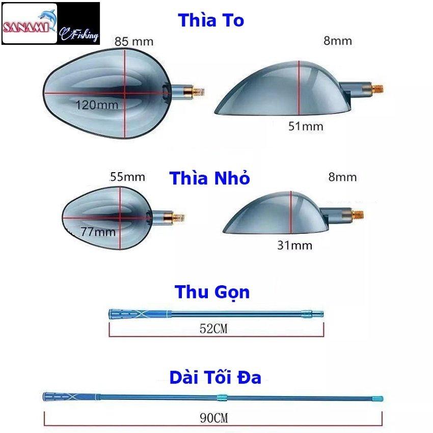 Thìa Ném Mồi Câu Cá Cacbon Cao Cấp SANAMI FISHING - Hỗ trợ làm tổ chuyên dụng câu đơn câu đài KK-18