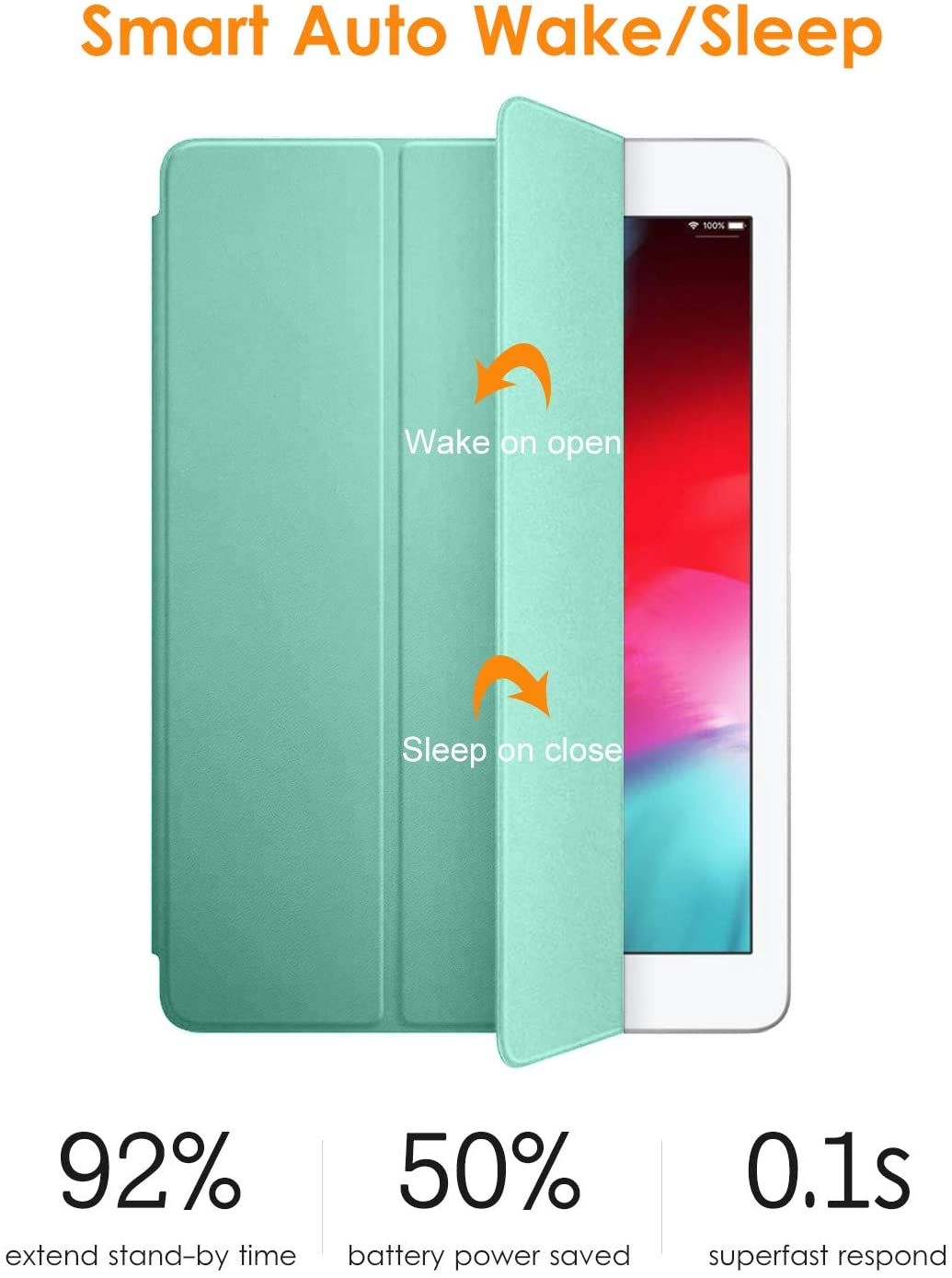 Bao da doanh nhân PKCB silicone dẻo - Smart cover dành cho iPad mini 4 - Hàng Chính hãng