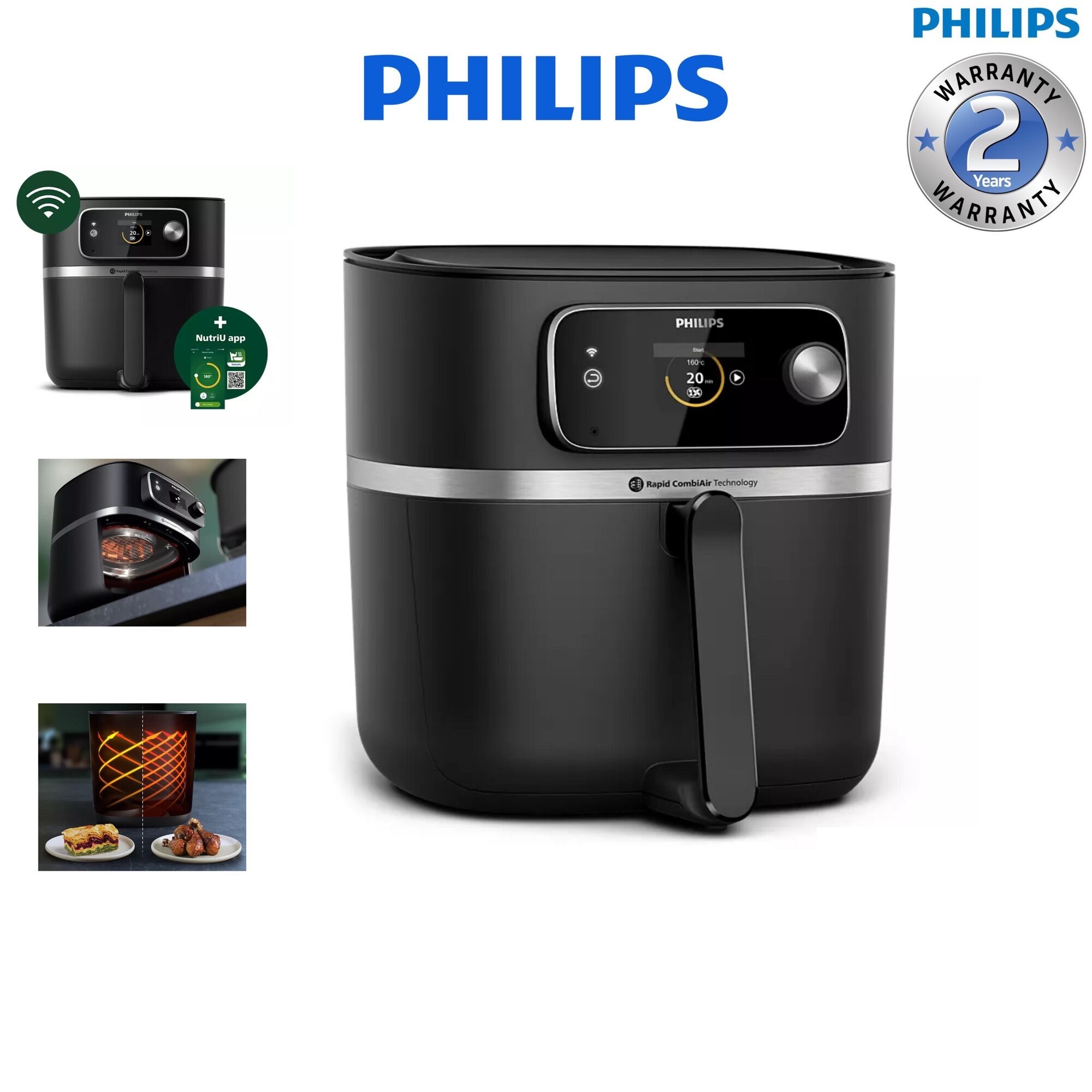 Nồi Chiên Không Dầu cao cấp Philips HD9880/90 XXL (2000W) - Hàng Chính Hãng