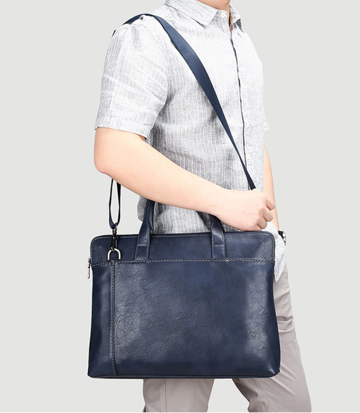 Túi xách da chống sốc laptop surface, túi công sở nam nữ cặp đựng laptop có dây đeo chéo - Hàng chính hãng