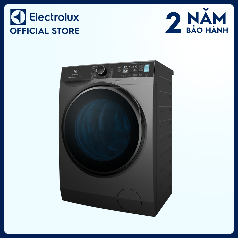 Máy giặt cửa trước Electrolux 11kg EWF1142R7SB - Giặt sạch 49 loại vết bẩn, diệt khuẩn 99.9% bằng hơi nước, kết nối Wifi, tư vấn chăm sóc quần áo [Hàng chính hãng]