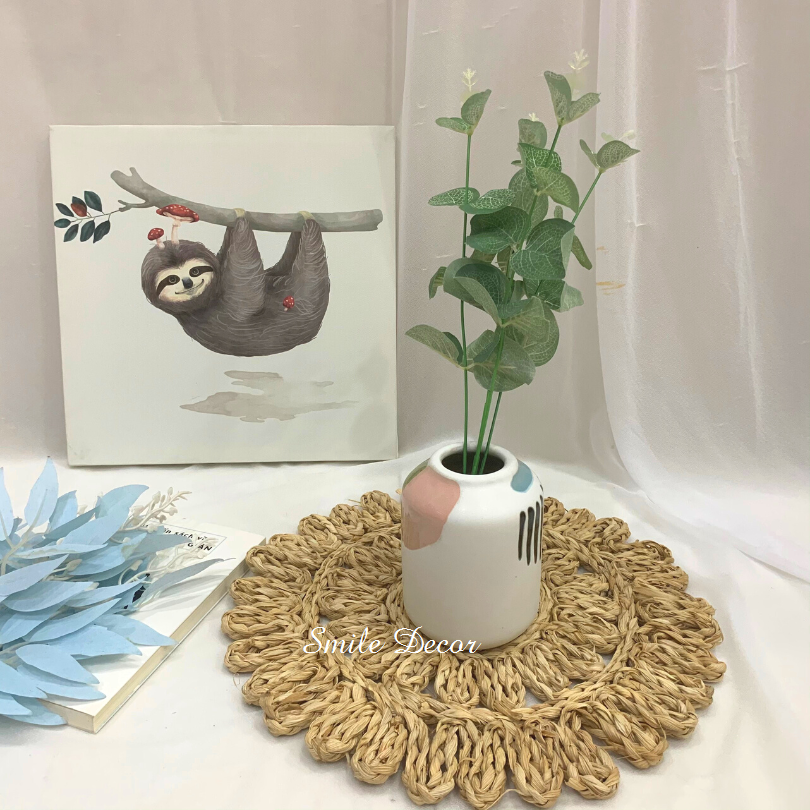 Bình cắm hoa gốm sứ cao cấp Smile Decor phối mảng màu - Ceramic vase