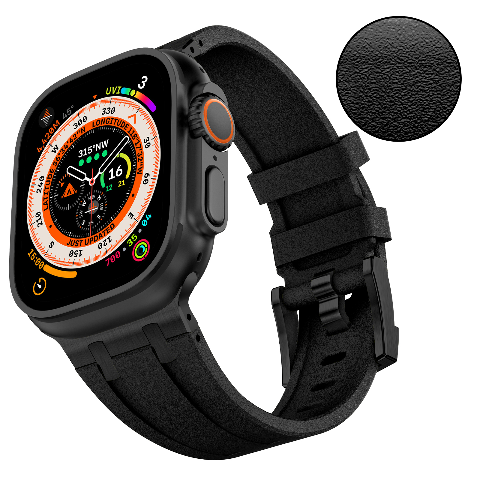 Dây đeo Đầu Kim Loại Stone cho Apple Watch Ultra 1/2/3 &amp; Apple Watch Series 4/5/6/7/8/9/SE/10/11 Size 44/45/46/49mm - Hàng Chính Hãng