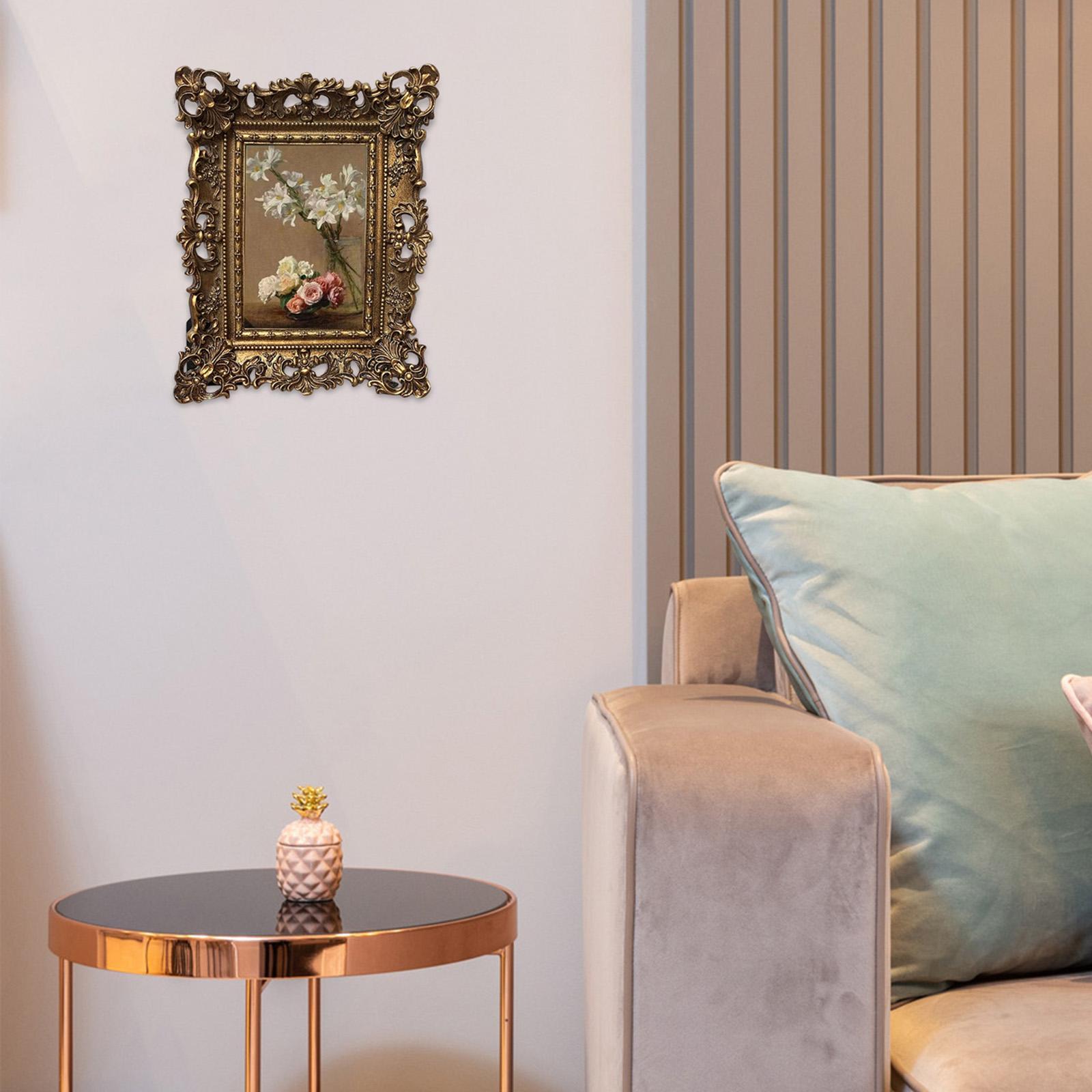 Vintage Style Resin Photo Frame Picture Display Holder Embossed Frame