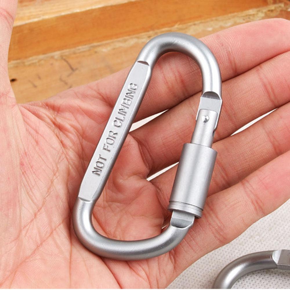 5 chiếc móc khóa Carabiner hợp kim nhôm có khóa vặn, nhẹ bền không thấm nước