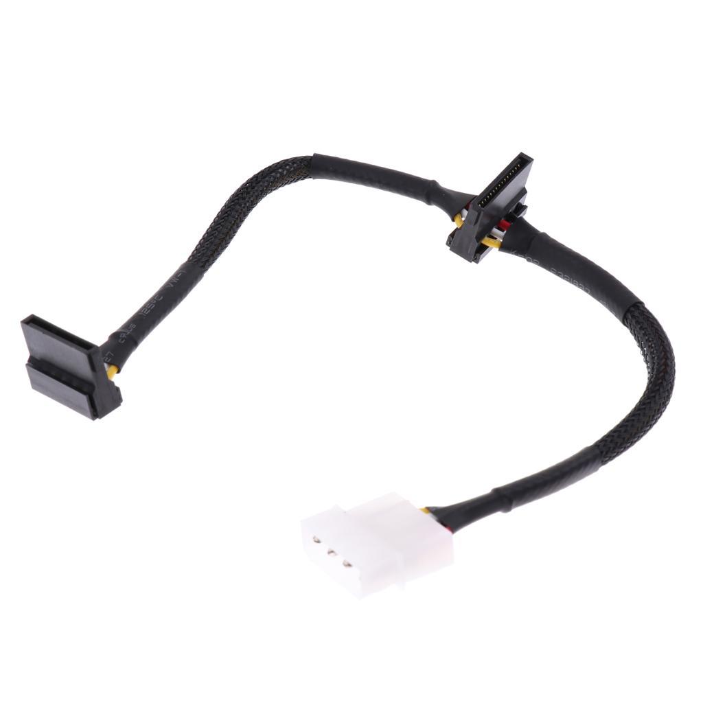 24-Inch 4-Pin  Male To 2 15-Pin  II Female