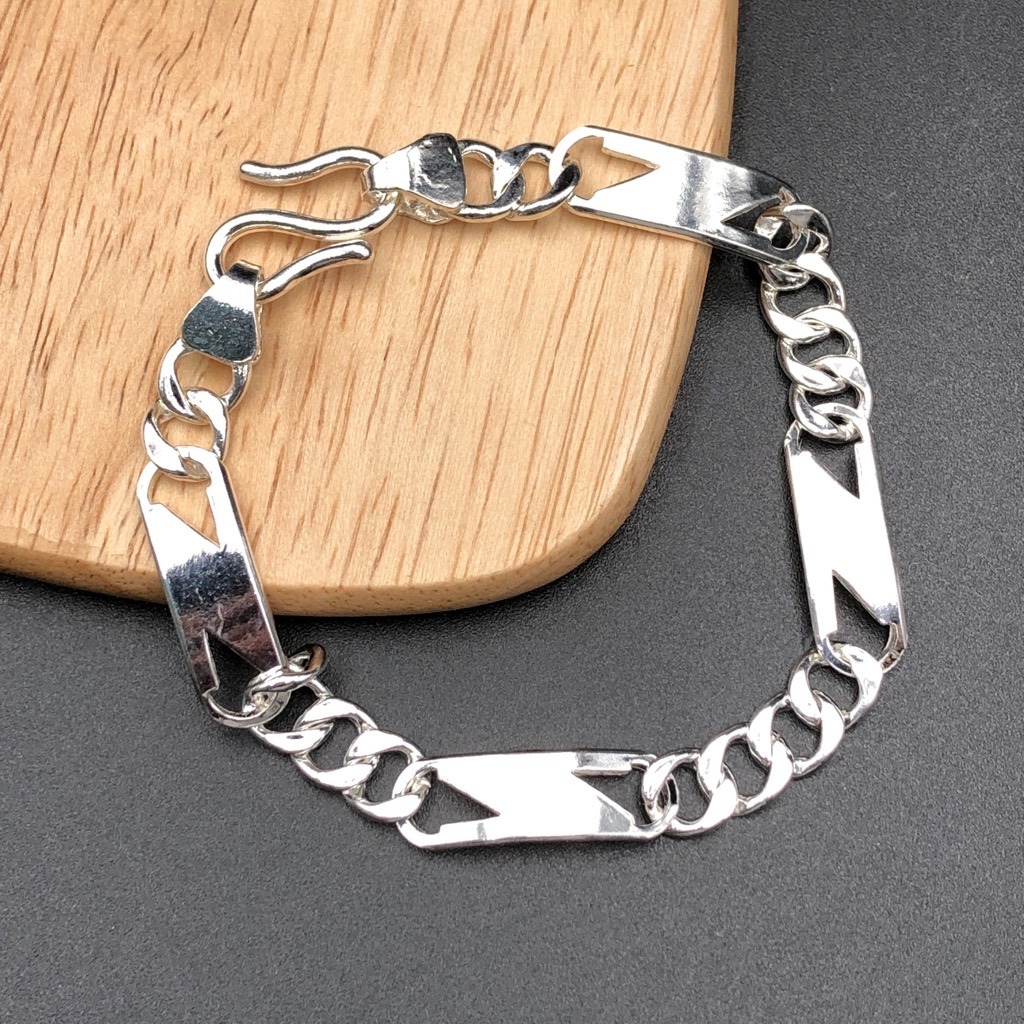 Lắc Tay Nam Bạc Ta Đơn Giản N Nam Tính BẠC HIỂU MINH LTN035S