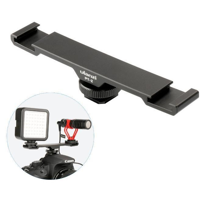 Đầu chuyển HotShoe Ulanzi PT-2 gắn flash, đèn led, micro hàng chính hãng