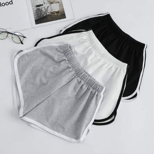 Combo 2 Quần Shorts nữ thun poly Size M L Xl Hết màu Xám