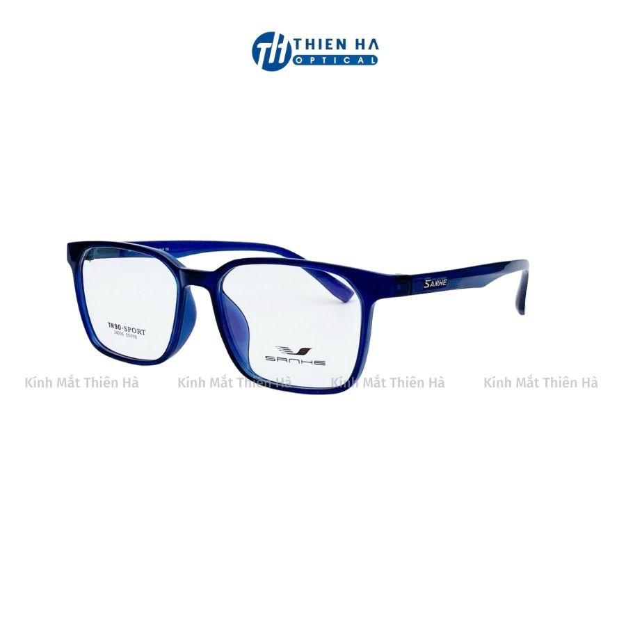 Gọng kính vuông nam nữ THIÊN HÀ OPTICAL nhựa dẻo dầy nhẹ chắc chắn siêu bền thích hợp độ cận cao trẻ dễ đeo SHANHE 24299