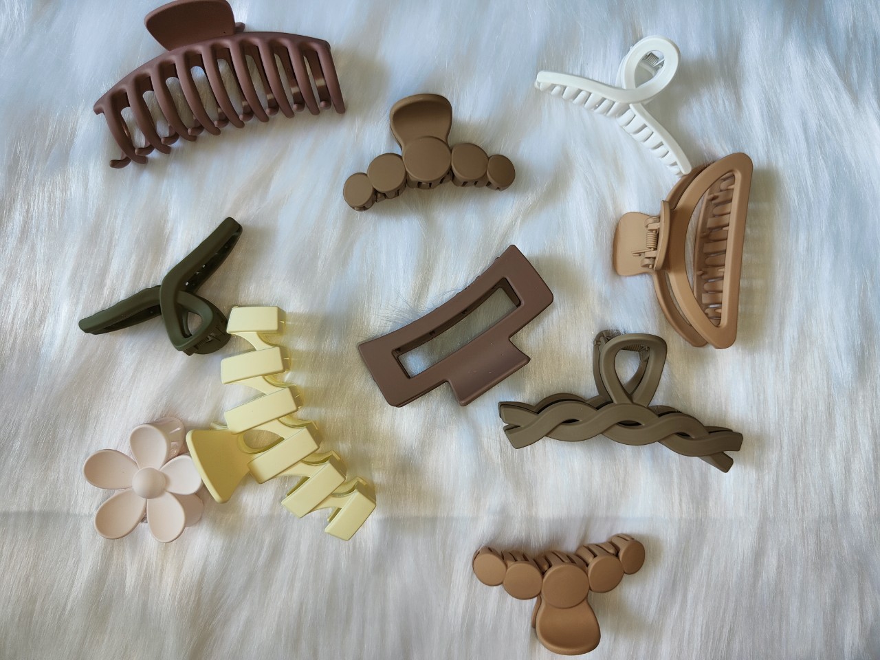 Set 10 Cây Kẹp Tóc Nhựa Cao Cấp Phong Cách Hàn Quốc Nhiều Size Nhiều Màu