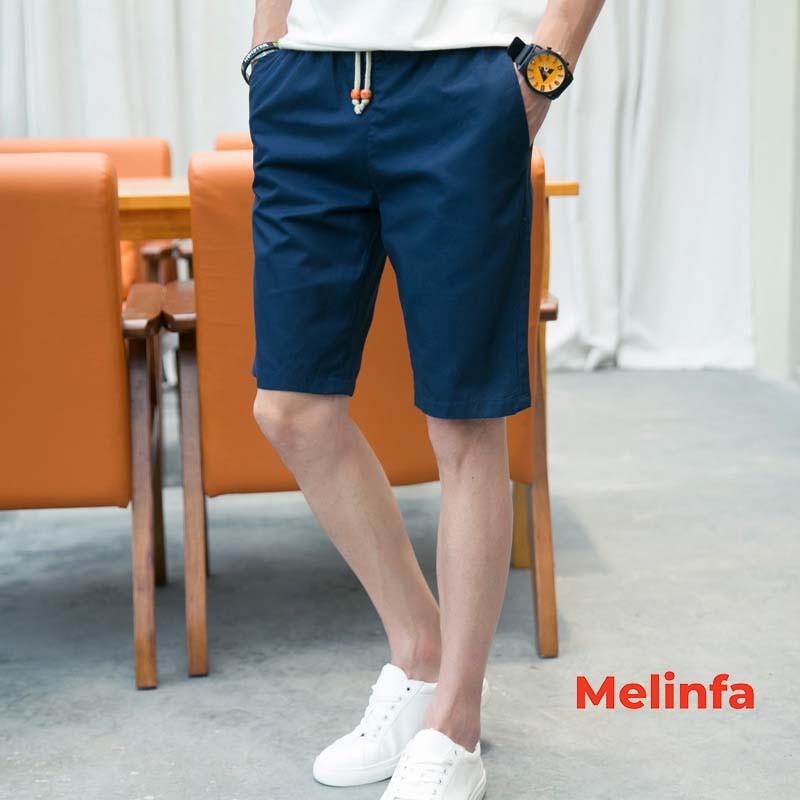 Quần short nam mùa hè vải thô cotton phong cách Hàn Quốc nhiều màu kiểu dáng Basic mã VAQ0073