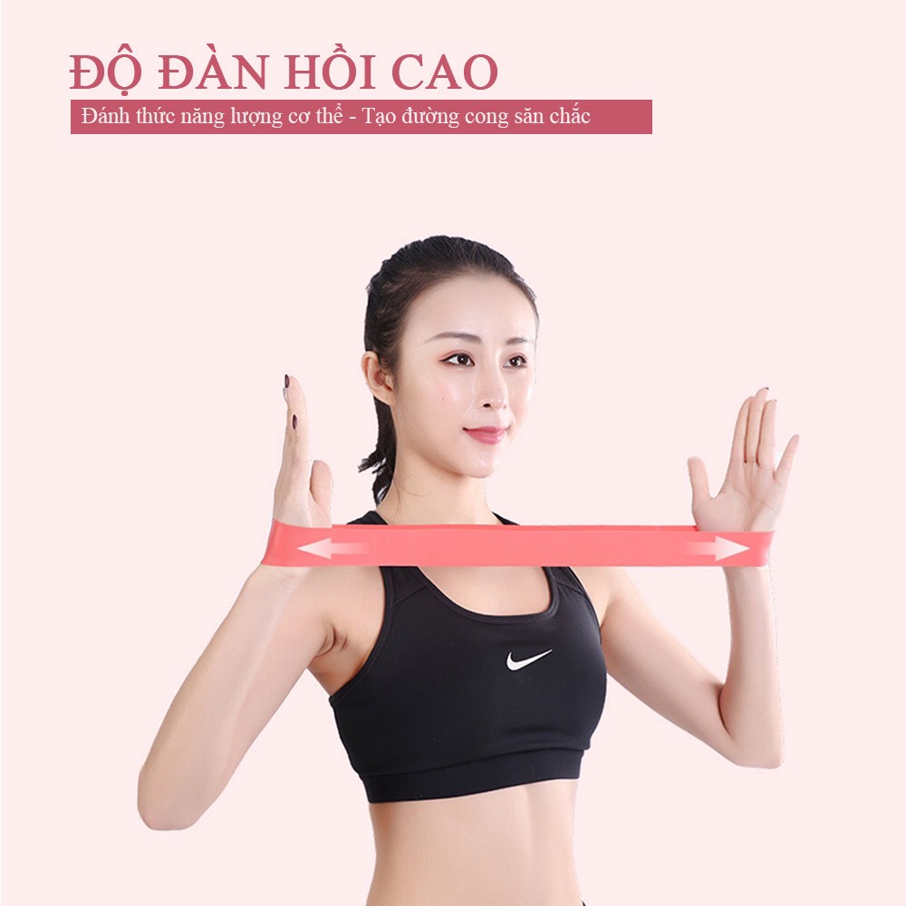 Sét 4 dây kháng lực Mini Band tập gym - Dây cao su Miniband tập tay, chân ,mông...Hàng chính hãng