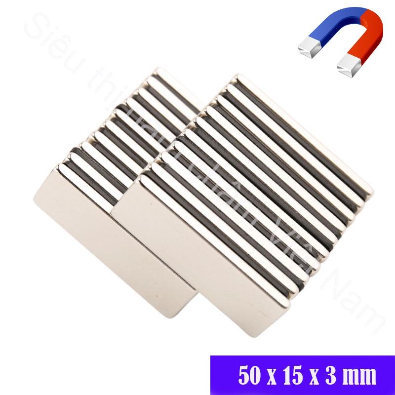 Nam châm hình chữ nhật 50x15x3mm, nam châm vĩnh cửu mạnh