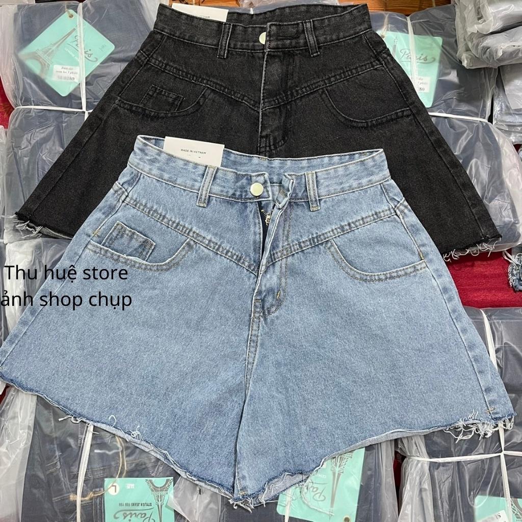 Quần Sooc Jeans Nữ Giả Váy Dáng Chữ A Ống Rộng Cực Xinh Cho Nữ