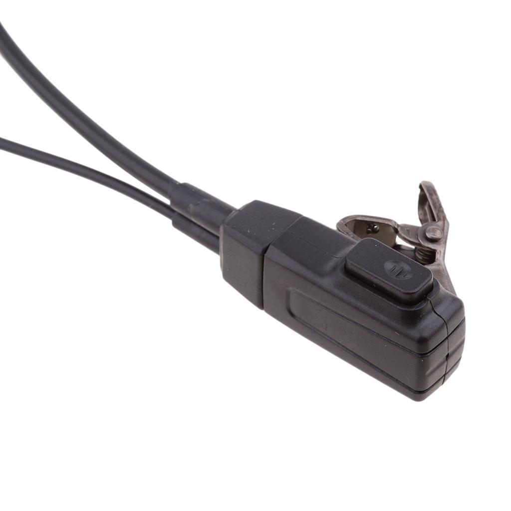 D-shape Headset Earpiece PPT with Mic for Yaesu Vertex Standard Radio Walkie Talkie VX-1R VX-130 VX-420 VXT-20 FT-60R 1-pin