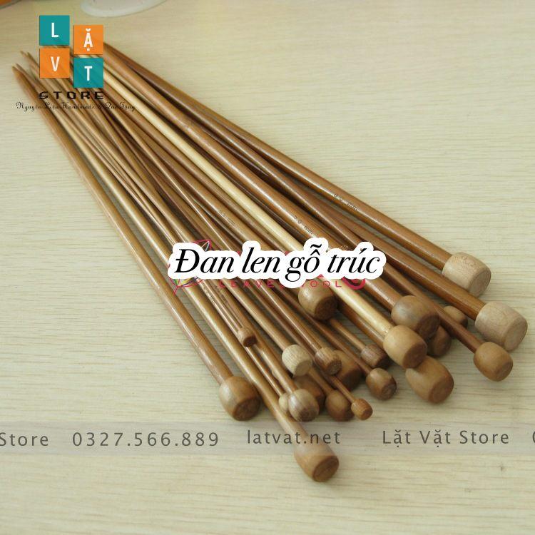 Bán lẻ cặp đan len bằng gỗ tre, gỗ trúc tự nhiên để đan len, làm đồ HandMade