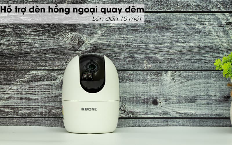 Camera wifi ip KBONE KN-H21PA Full HD 1080P xoay 360 độ đàm thoại 2 chiều , đèn hồng ngoại ban đêm , hỗ trợ sử dụng thẻ nhớ lên tới 256G