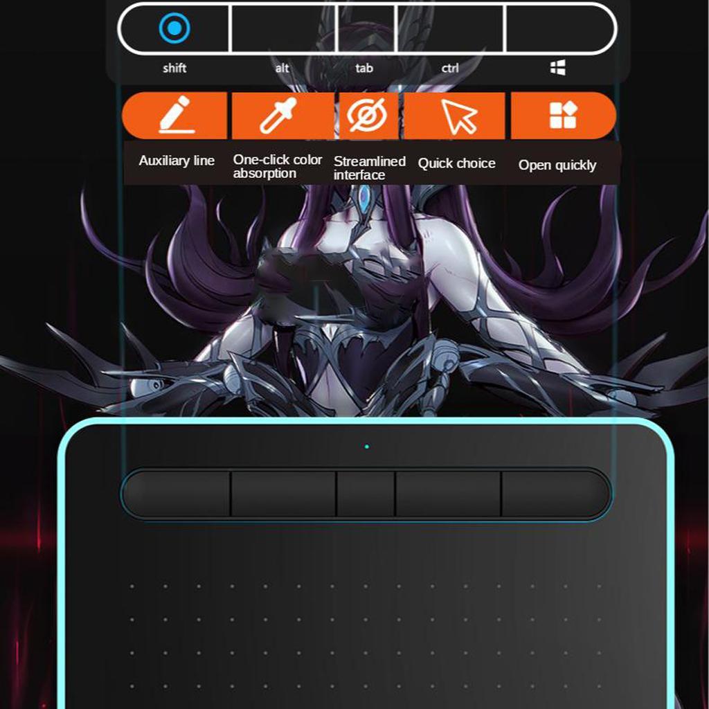 Graphics Drawing Tablet for Win Mac 8192 Pen Pressure Blue