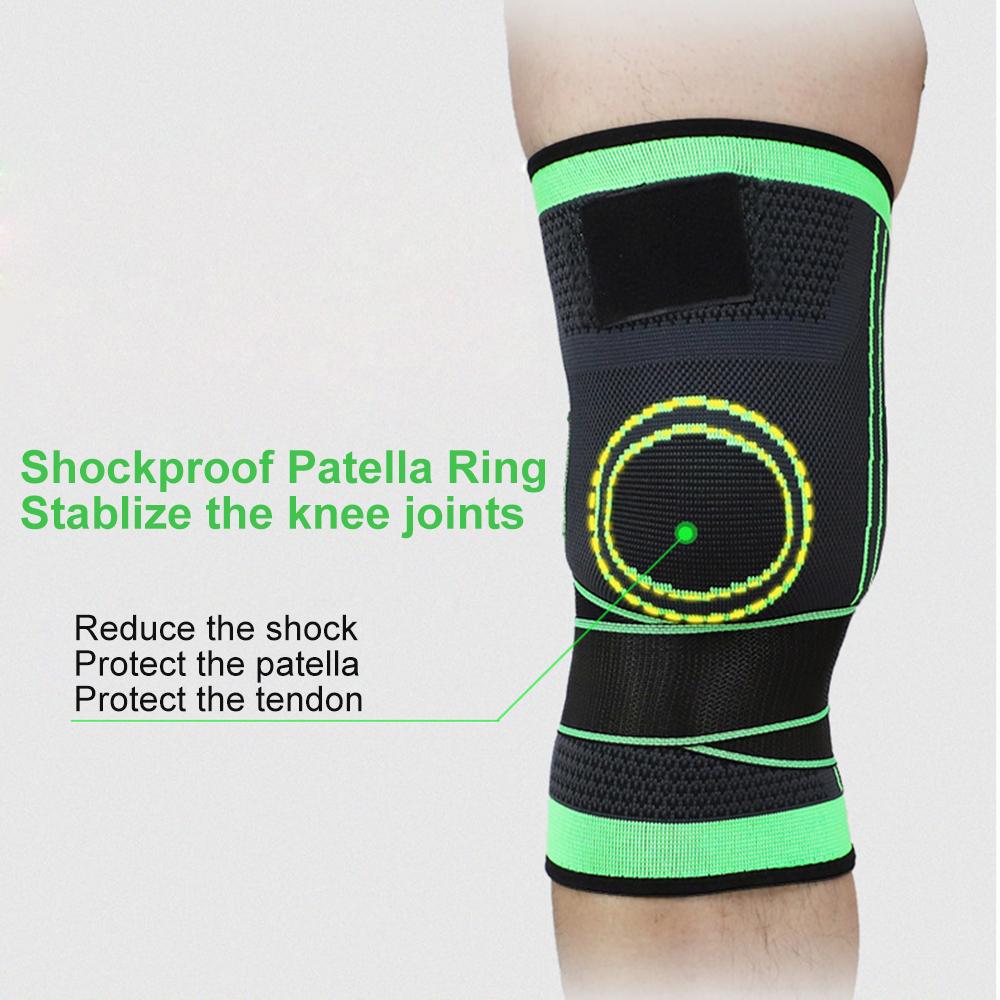 1pc Sports Knee Pad Breathable Adjustable Knee Support Brace Kneecap Protector for Running Cycling Basketball Volleyball Workout
