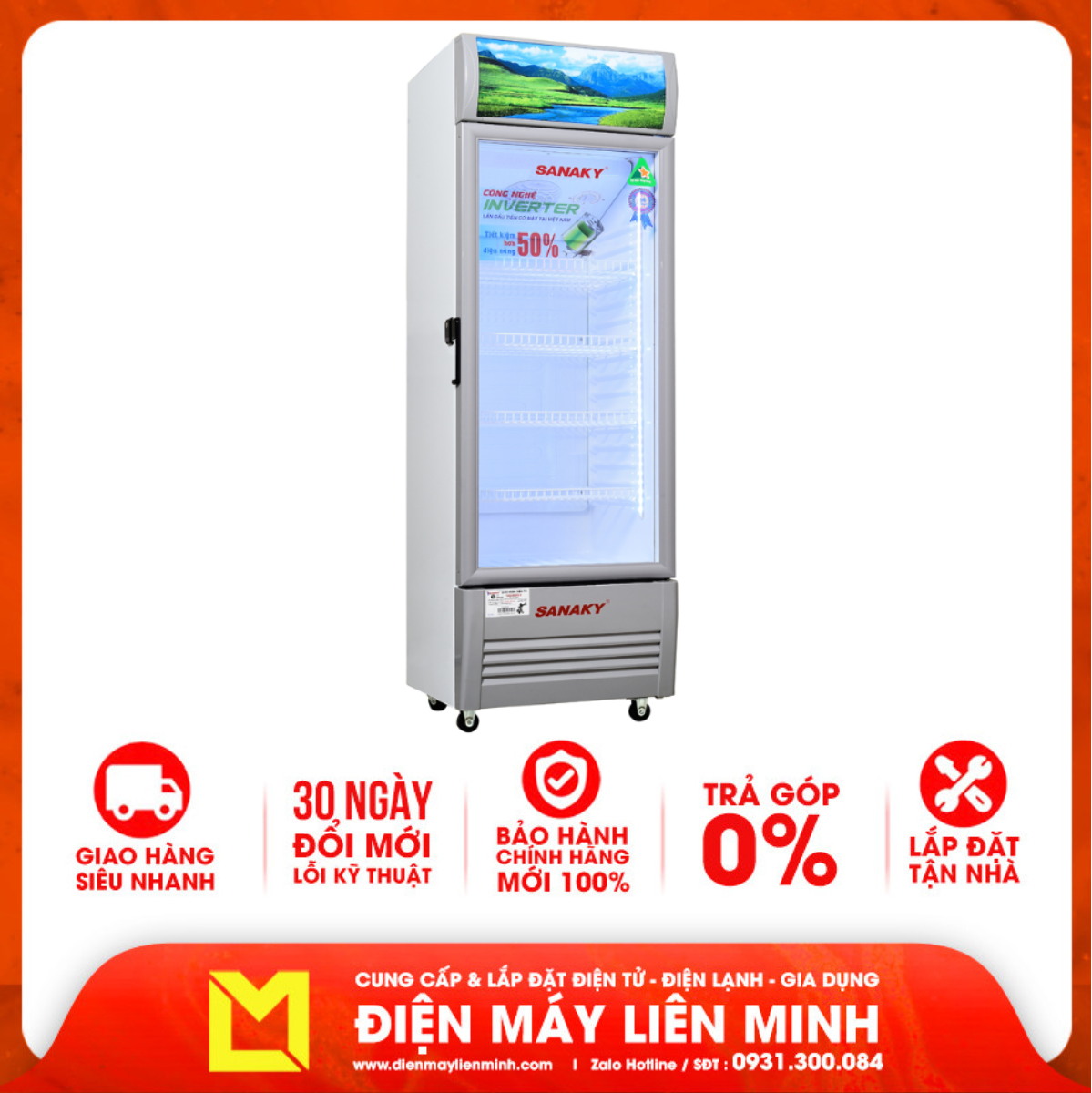 Tủ mát inverter Sanaky VH-2589K3 240L - Hàng chính hãng (chỉ giao HCM)