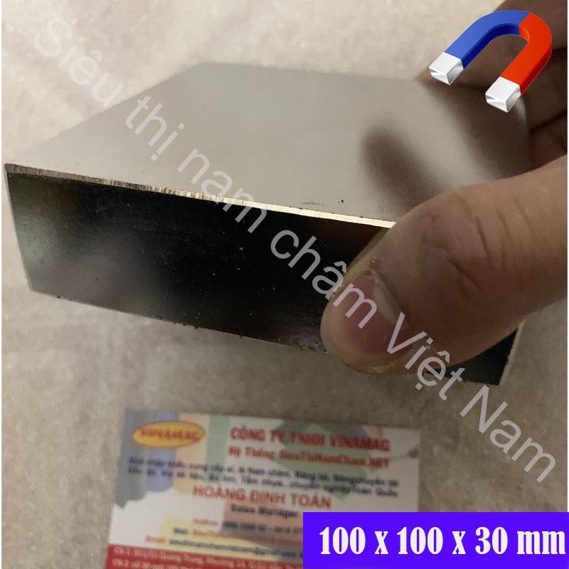 Nam châm vĩnh cửu kích thước 100x100x30mm siêu lực hút