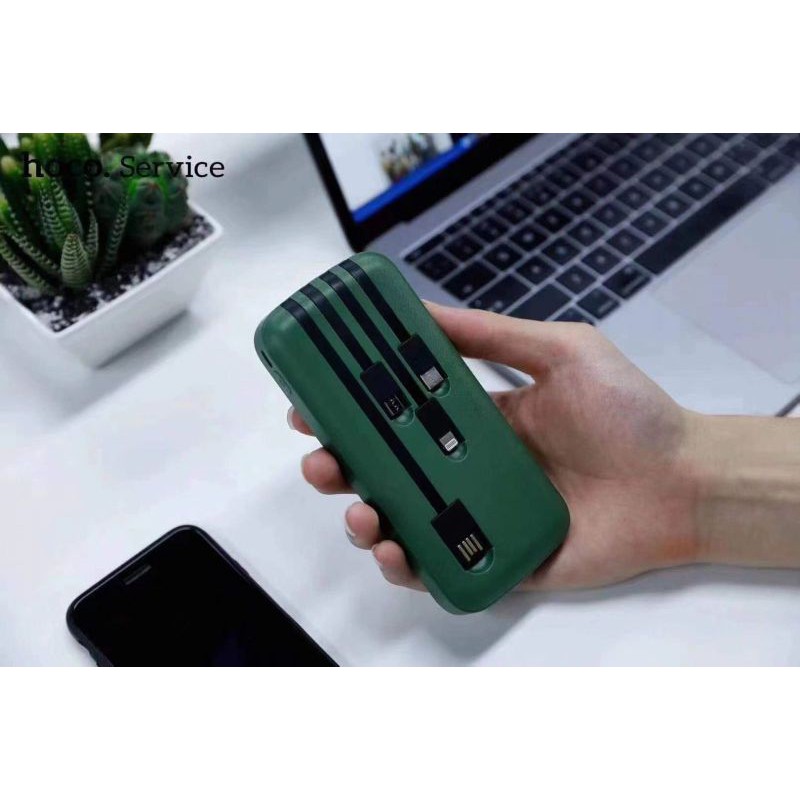 Pin sạc  dự phòng Hoco CJ5 10.000mah có cáp 4 đầu - Hàng chính hãng (giao màu ngẫu nhiên)