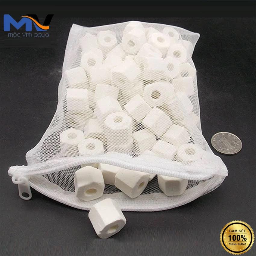 Túi đựng vật liệu lọc hồ cá size nhỏ 17cm x24cm và size lớn 30cm x 40cm