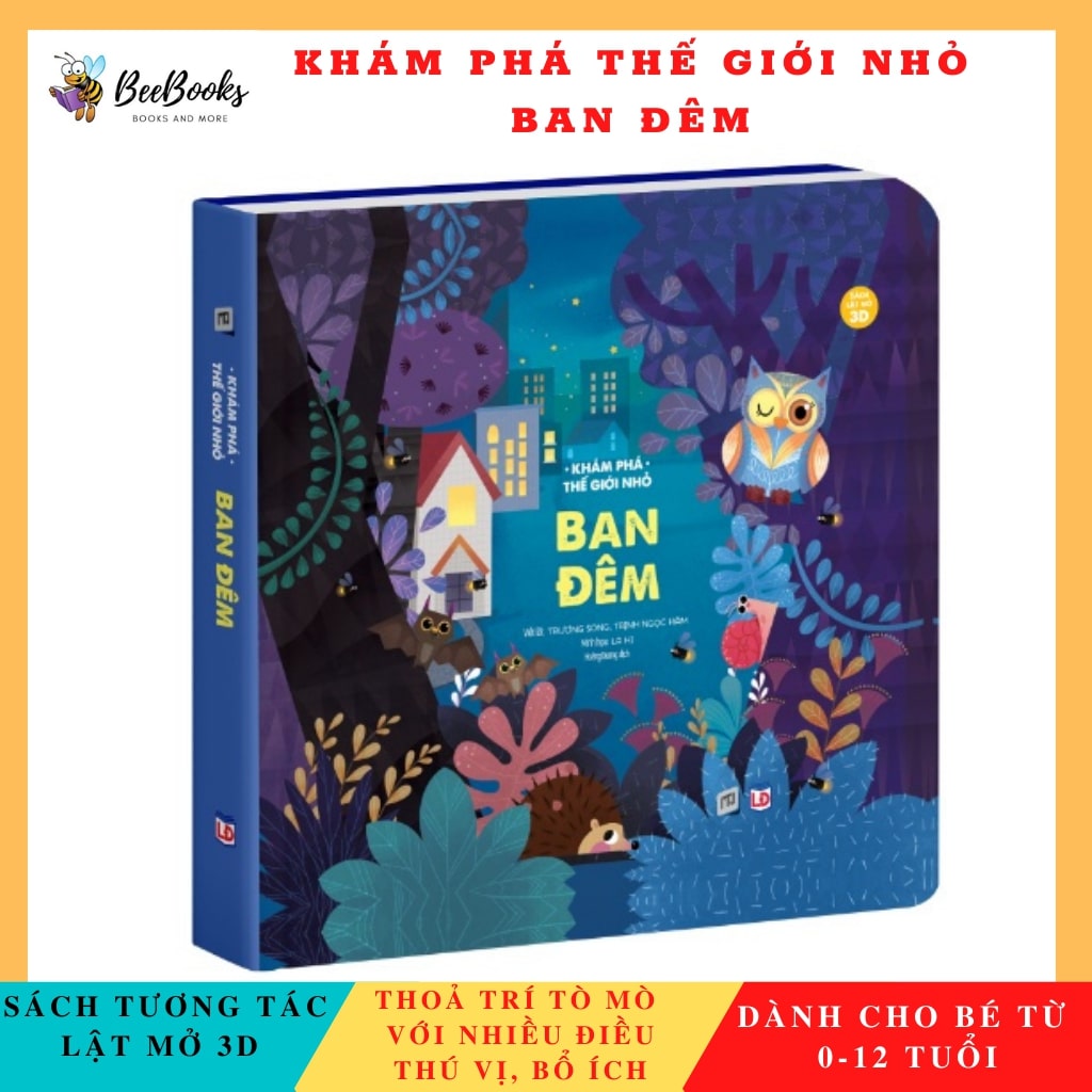 Sách - Khám phá thế giới nhỏ Ban Đêm - Sách 2D tương tác lật mở cho trẻ -NXB Lao Động