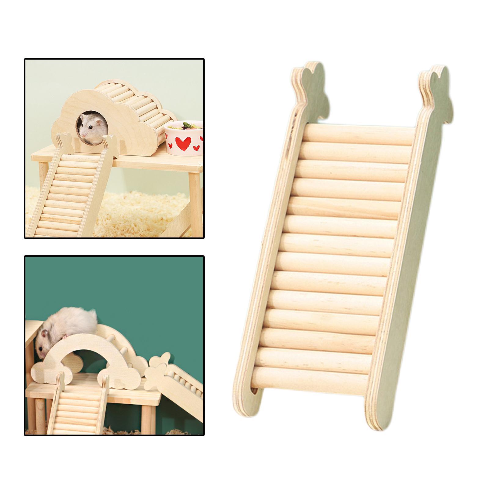 Wooden Bridge Ladder, Hamster Rat Rodents Toy, Small Animal Chew Toy