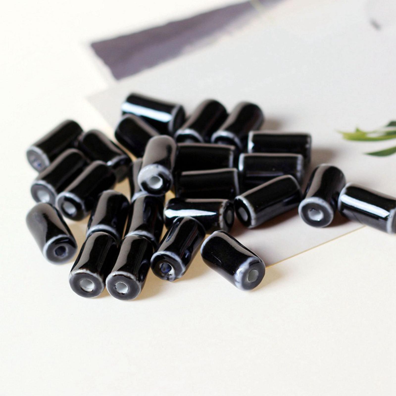 10Pcs Ceramic Tube Spacer Beads For Jewerly Making Earring Bracelet