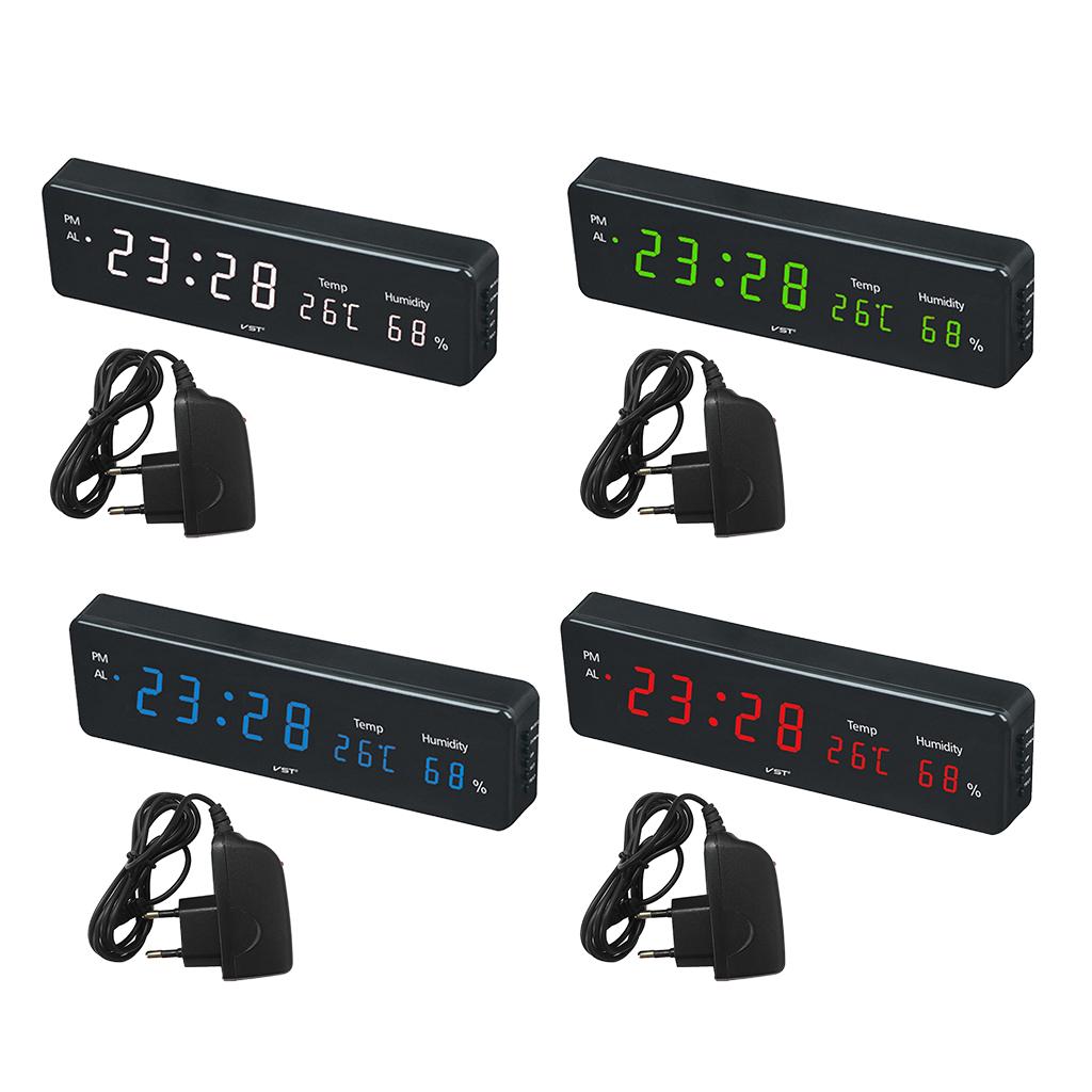 LED Digital Alarm Clock Electronic Clock With Temperature Hygrometer