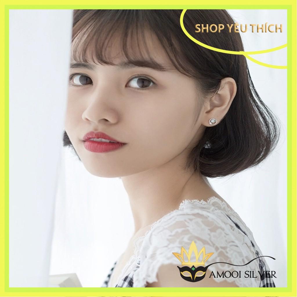 Bông tai bạc S925 blue eye - Amooi Silver AB55