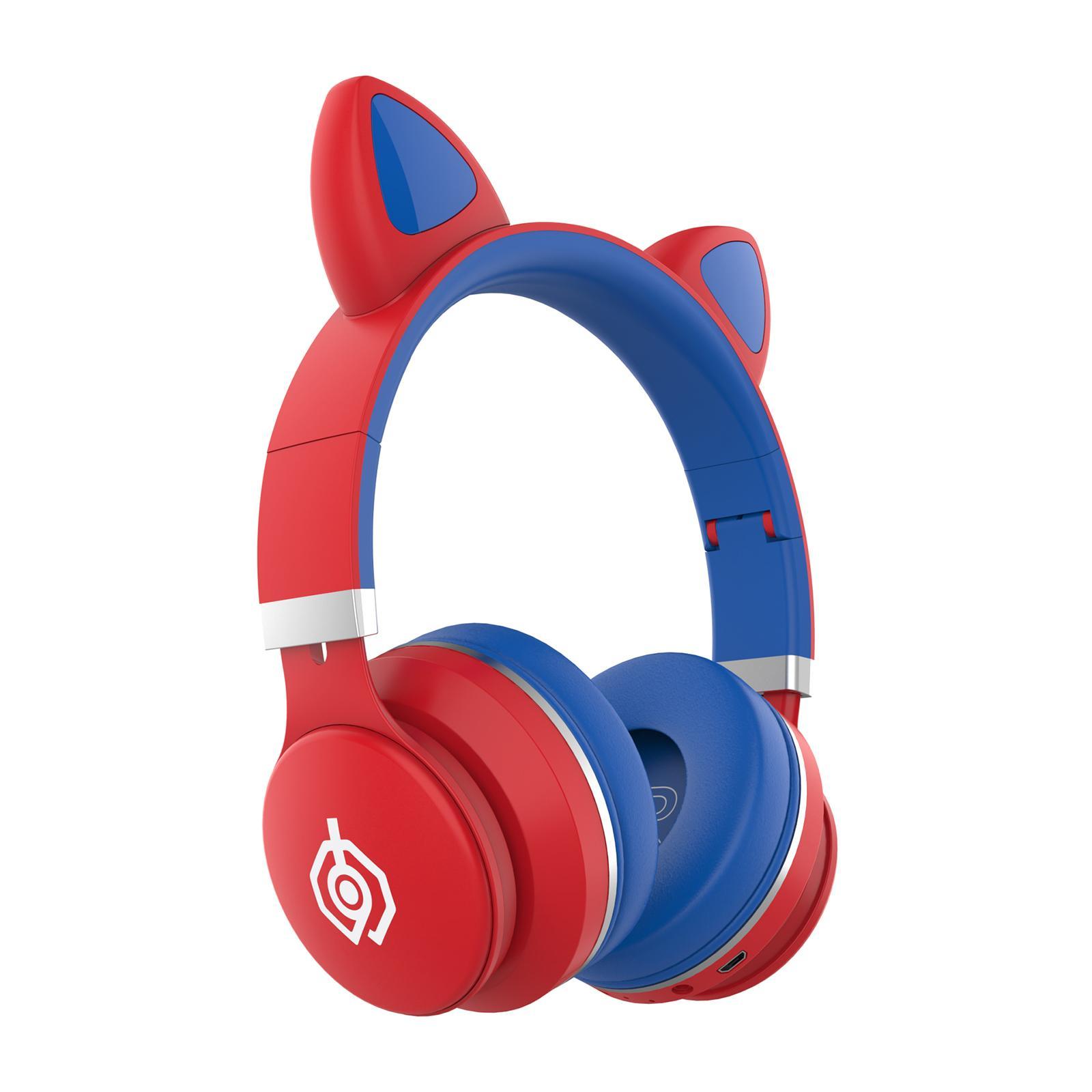 Universal Cat Ear Cartoon Bluetooth Headset Stereo Headphones Mic