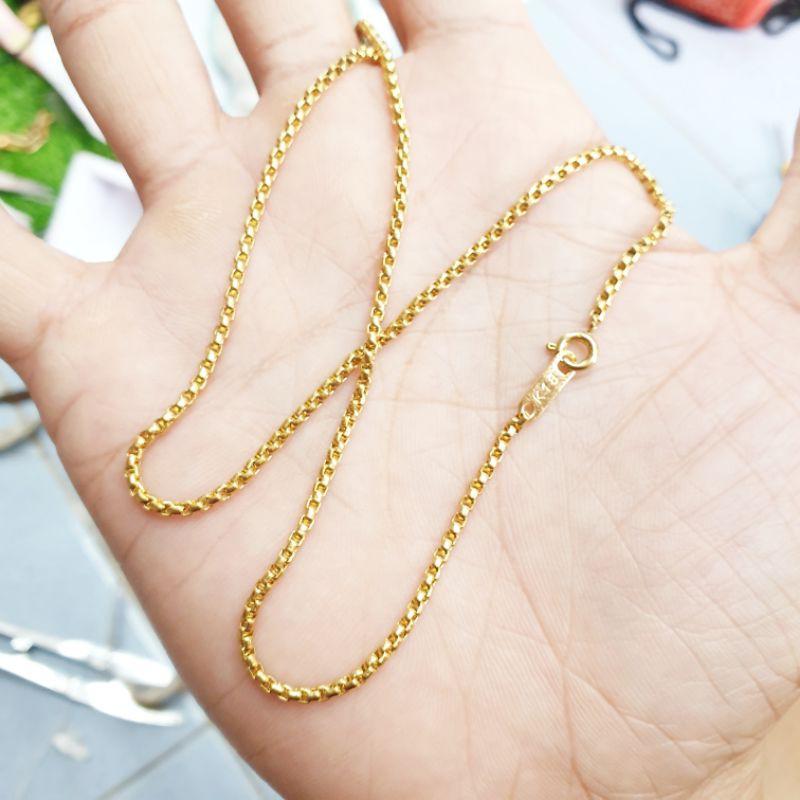 Dây chuyền ống vuông 2mm titanium cho Trẻ em - Dùng tắm rửa thoải mái không đen