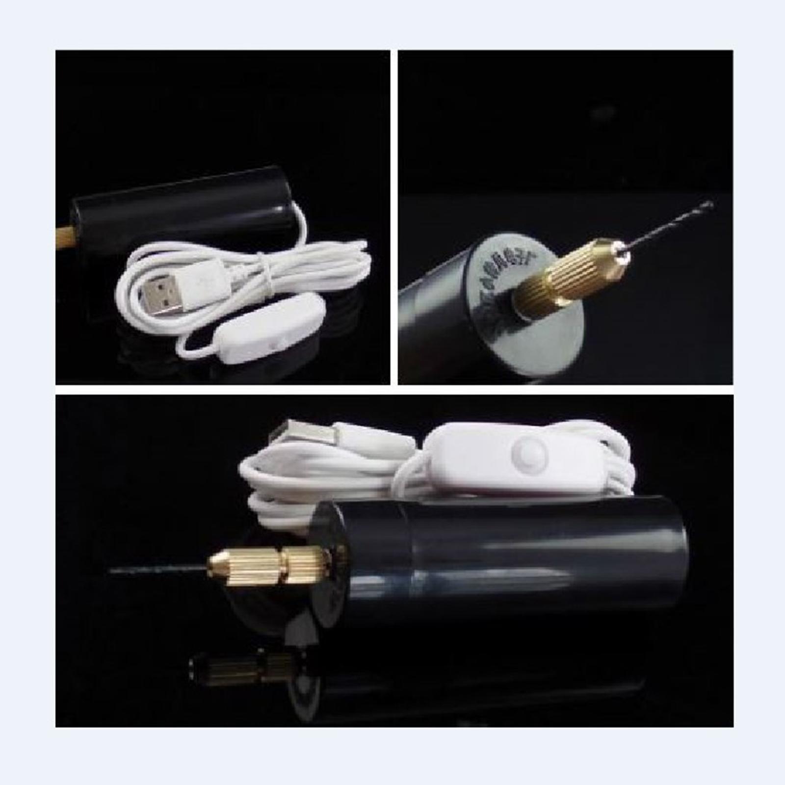 Mini Hand Drill for Art and Craft,Mini Electric Drill Set 0.8-1.2 mm Pin Vise Hand Drill with Drill Bits and Wrench DIY Jewelry Pendant Crafts Making