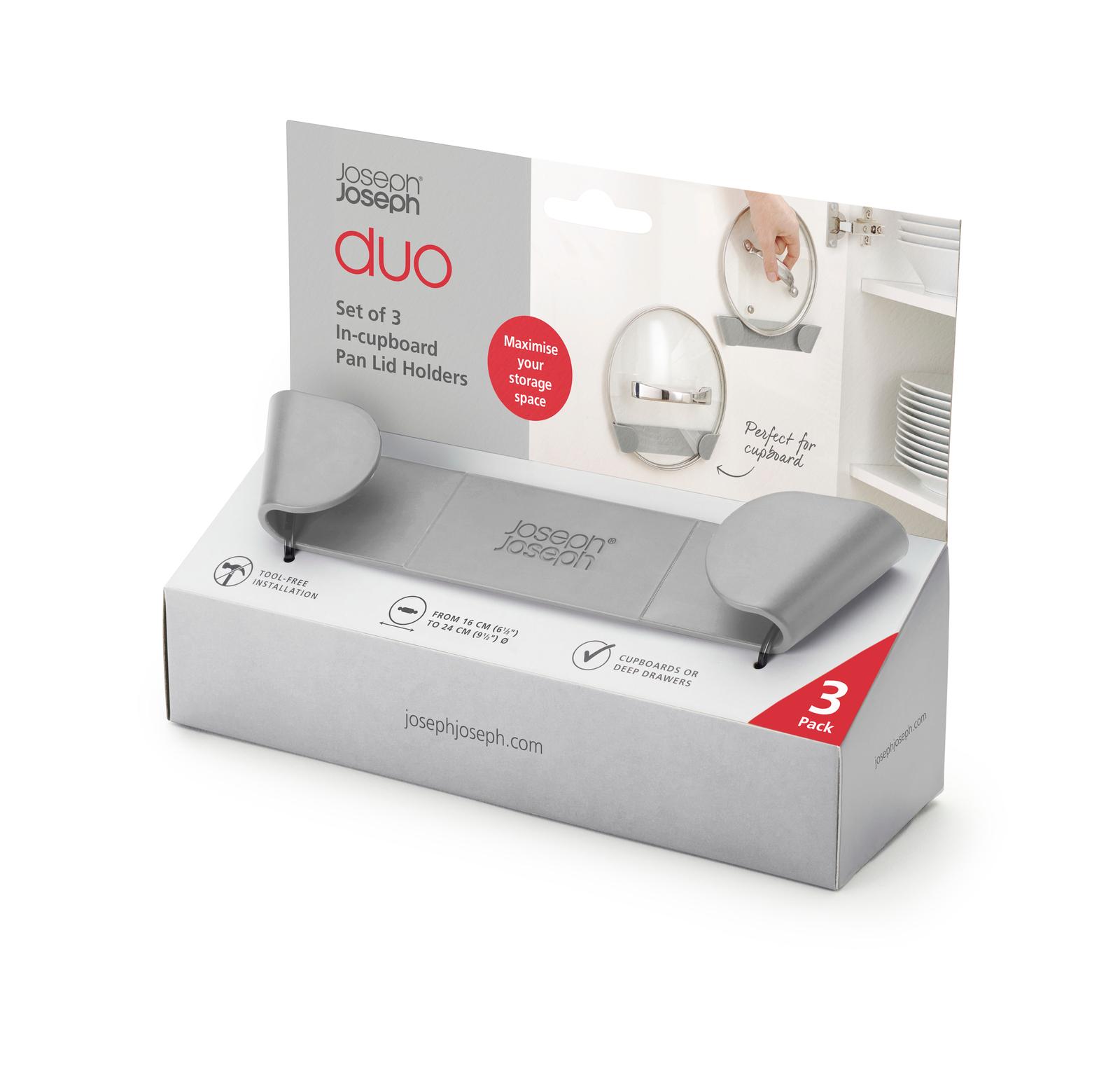 -Voucher lên đến 120K-Bộ 3 giá để nắp nồi gắn tường Joseph Joseph Duo 002973