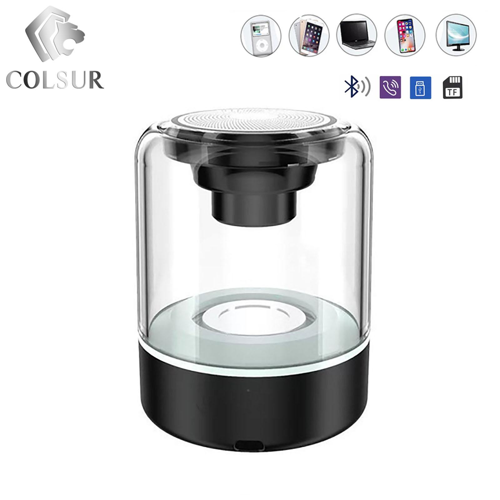Loa bluetooth di động đầy màu sắc tws loa không dây usb tf mp3 máy nghe nhạc âm thanh ngoài trời tự làm nhà hát nhà hệ thống âm thanh: màu đen