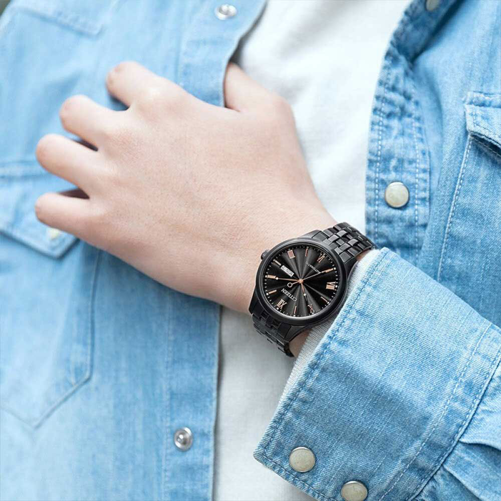 Đồng Hồ Nam Citizen Dây Thép Không Gỉ NH7505-84E - Mặt Đen