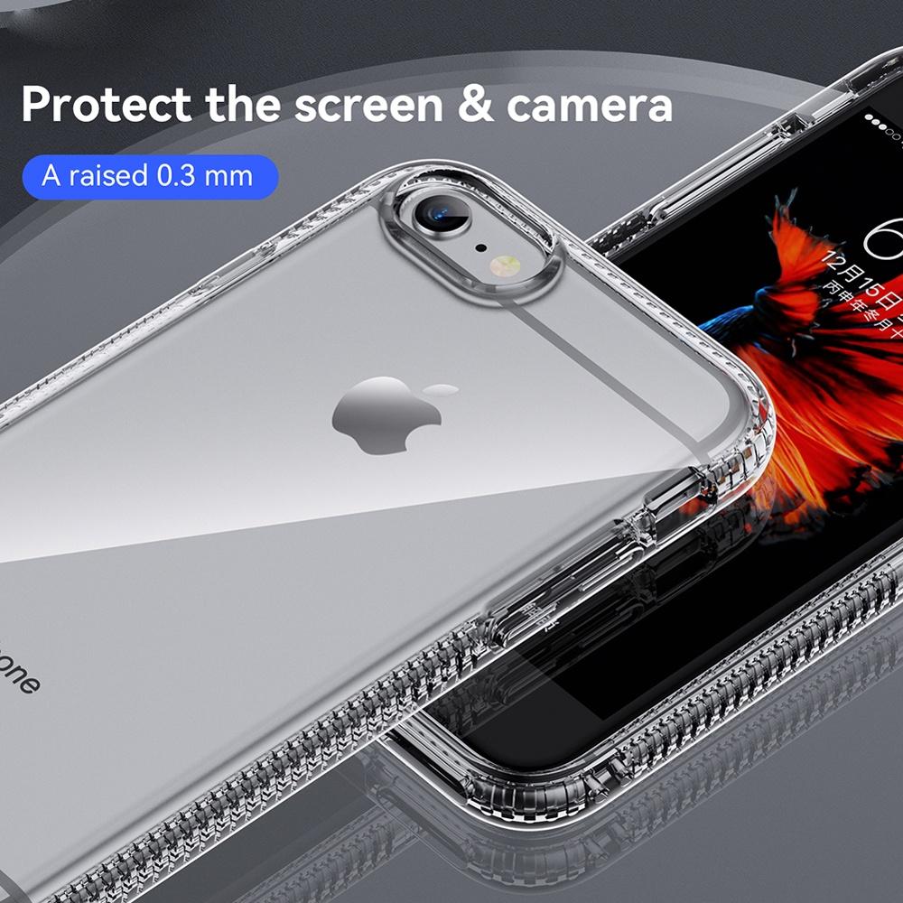 Ốp lưng cho iPhone 6 6s 7 8 Plus SE 2020 2022 X XR XS Max 11 12 13 Pro Max trong suốt chống sốc Fullbox