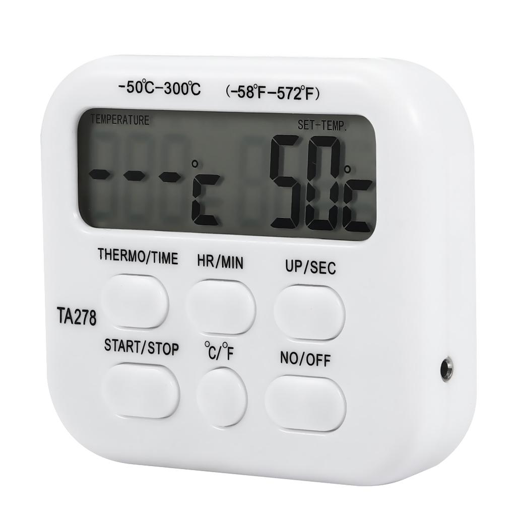 Digital Instant Read Food Cooking Thermometer with Timer for Kitchen BBQ