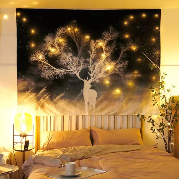 Thảm treo tường, Decor phòng ngủ, vải treo tường, tranh treo tường size lớn vintage