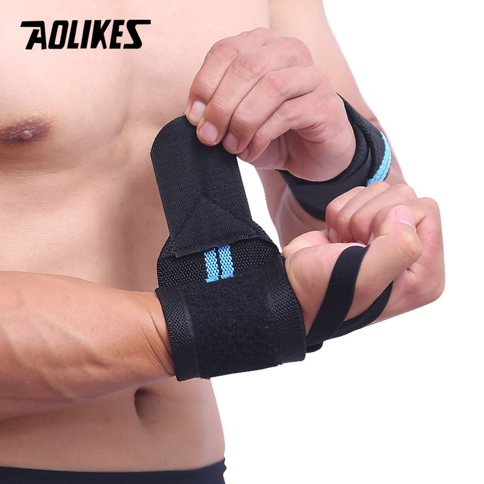 Đai Quấn Bảo Vệ Cổ Tay Tập Gym, Cử Tạ, Thể Hình Đàn Hồi Cao Cấp Sport Wrist Protector AOLIKES YE-1538 - Hàng Chính Hãng