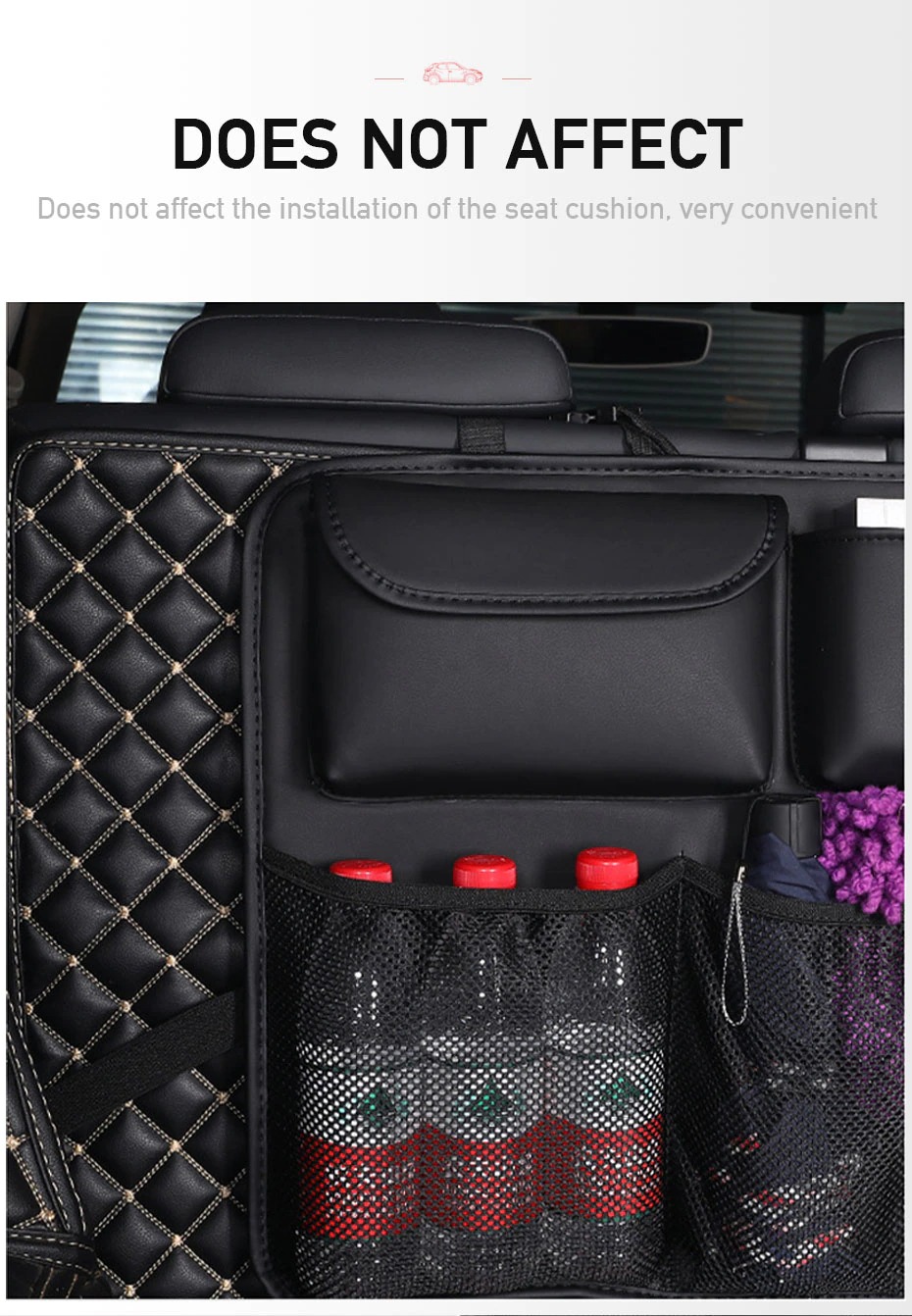 Túi Da PU Đựng đồ Cốp Sau SUV Leather Buckle 8 Ngăn