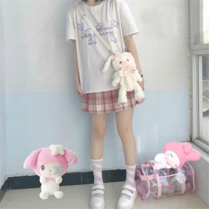 Áo Thun Unisex Màu Trắng In 6 Con Cừu ATN6349