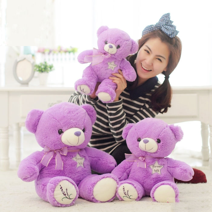 Gấu bông màu tím Teddy Lavender