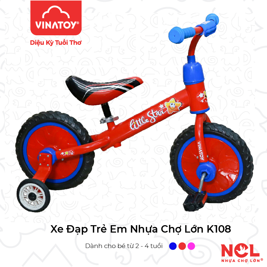 Xe Đạp Trẻ Em Nhựa Chợ Lớn 2 trong 1 Littele Star - M1848-X2B