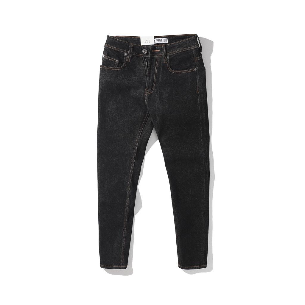 Quần jeans tiêu đen chỉ nổi màu vàng - 211231 | LASTORE MENSWEAR