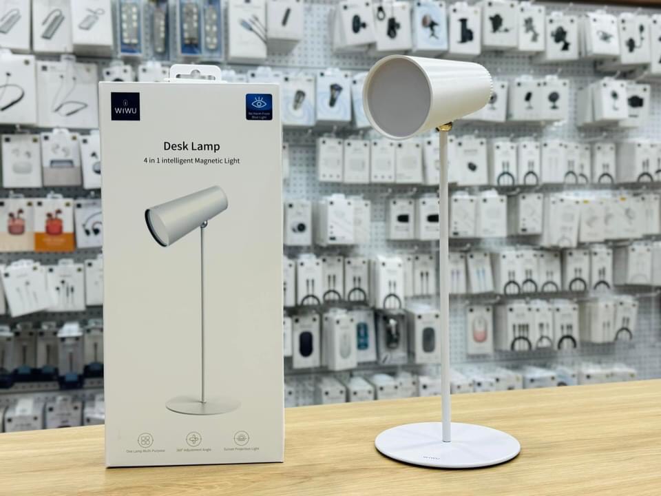 Đèn bàn học  đa năng 4 in Wiwu Desk Lamp Wi-D8 phù hợp để đọc sách, sản xuất, cắm trại hoặc sử dụng trong trường hợp khẩn cấp - Hàng chính hãng